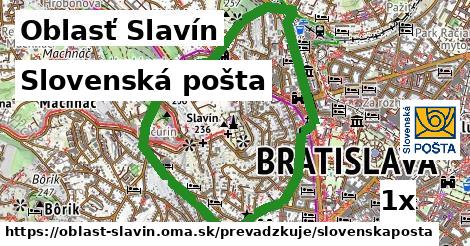 Slovenská pošta, Oblasť Slavín