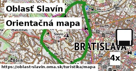 Orientačná mapa, Oblasť Slavín