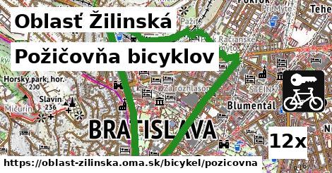 Požičovňa bicyklov, Oblasť Žilinská