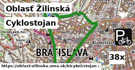 Cyklostojan, Oblasť Žilinská