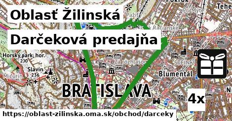 Darčeková predajňa, Oblasť Žilinská