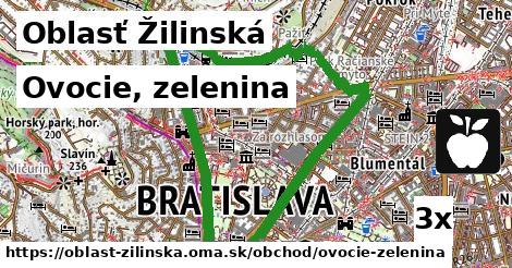 Ovocie, zelenina, Oblasť Žilinská