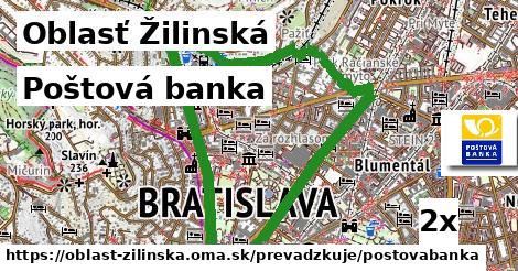 Poštová banka, Oblasť Žilinská