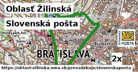 Slovenská pošta, Oblasť Žilinská