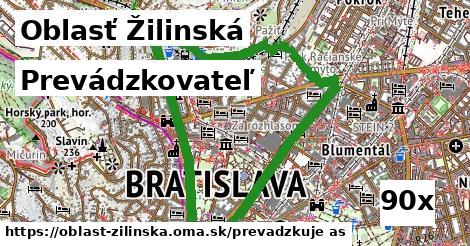 prevádzkovateľ v Oblasť Žilinská