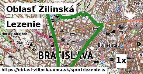 lezenie v Oblasť Žilinská