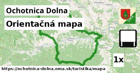 orientačná mapa v Ochotnica Dolna