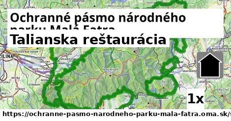 Talianska reštaurácia, Ochranné pásmo národného parku Malá Fatra