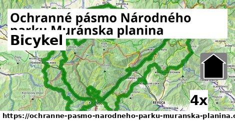 bicykel v Ochranné pásmo Národného parku Muránska planina