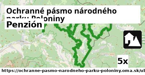 Penzión, Ochranné pásmo národného parku Poloniny