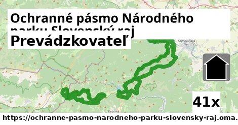 prevádzkovateľ v Ochranné pásmo Národného parku Slovenský raj