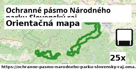Orientačná mapa, Ochranné pásmo Národného parku Slovenský raj