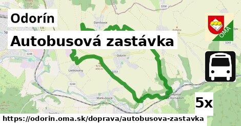 Autobusová zastávka, Odorín