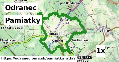 pamiatky v Odranec