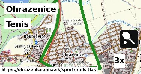 Tenis, Ohrazenice