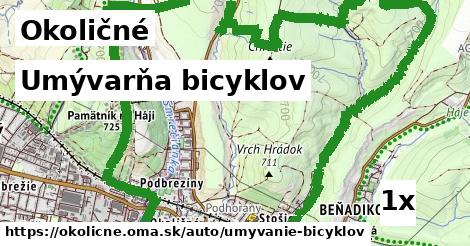 umývarňa bicyklov v Okoličné