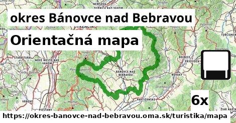 Orientačná mapa, okres Bánovce nad Bebravou