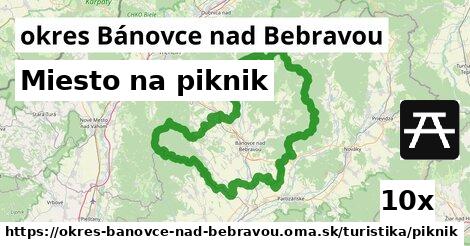 Miesto na piknik, okres Bánovce nad Bebravou