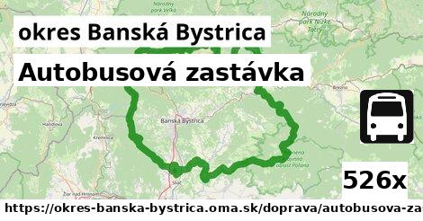 Autobusová zastávka, okres Banská Bystrica