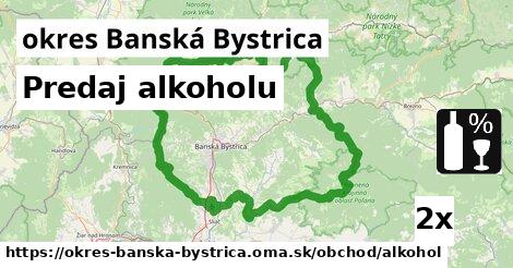 Predaj alkoholu, okres Banská Bystrica