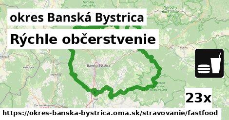 Rýchle občerstvenie, okres Banská Bystrica