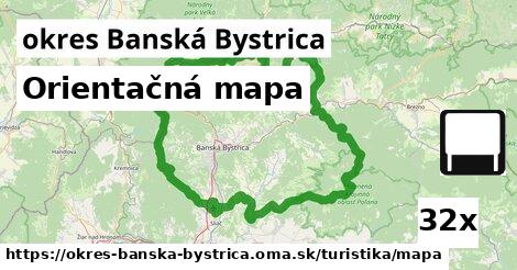 Orientačná mapa, okres Banská Bystrica