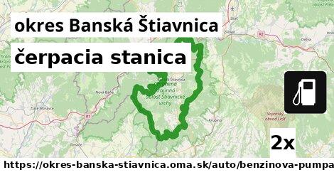 čerpacia stanica, okres Banská Štiavnica