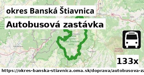 Autobusová zastávka, okres Banská Štiavnica