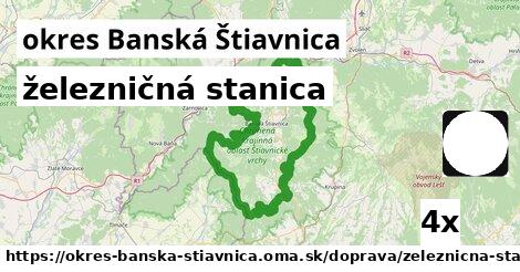 železničná stanica, okres Banská Štiavnica