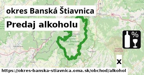 Predaj alkoholu, okres Banská Štiavnica