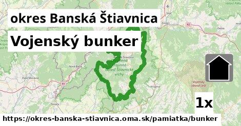 Vojenský bunker, okres Banská Štiavnica