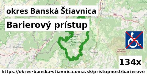 Barierový prístup, okres Banská Štiavnica