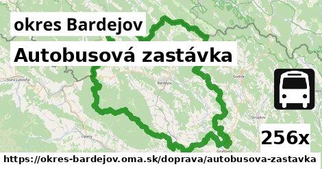 Autobusová zastávka, okres Bardejov