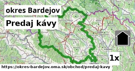 Predaj kávy, okres Bardejov