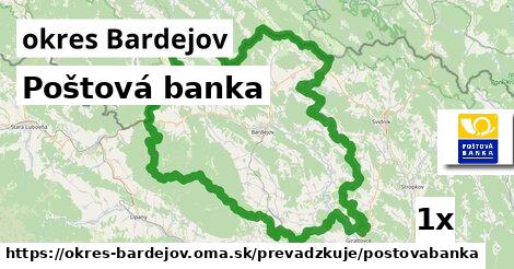 Poštová banka, okres Bardejov