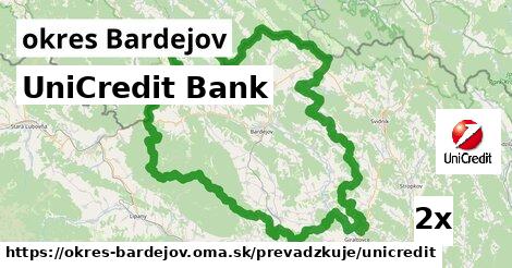 UniCredit Bank, okres Bardejov