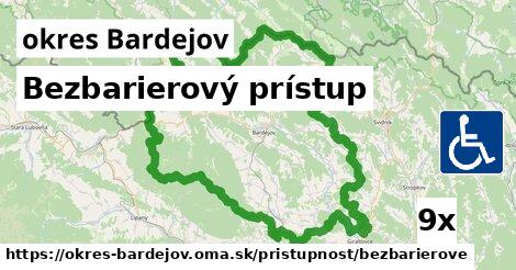 Bezbarierový prístup, okres Bardejov