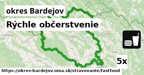 Rýchle občerstvenie, okres Bardejov