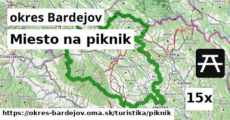 Miesto na piknik, okres Bardejov