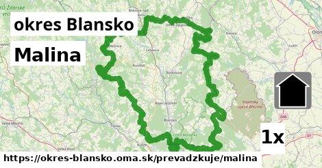 Malina v okres Blansko