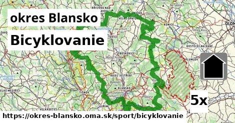 Bicyklovanie, okres Blansko