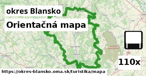 Orientačná mapa, okres Blansko