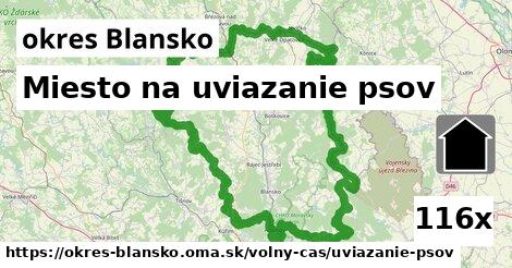 Miesto na uviazanie psov, okres Blansko