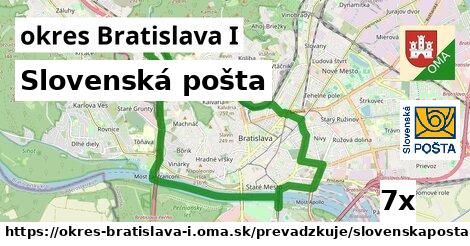 Slovenská pošta, okres Bratislava I
