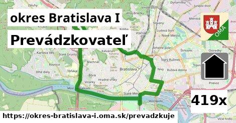 prevádzkovateľ v okres Bratislava I