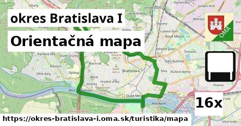 Orientačná mapa, okres Bratislava I
