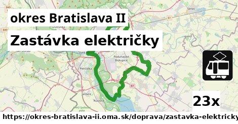 Zastávka električky, okres Bratislava II