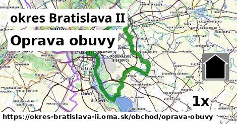 Oprava obuvy, okres Bratislava II