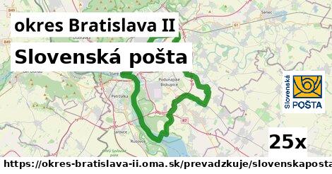 Slovenská pošta, okres Bratislava II
