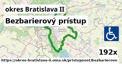 Bezbarierový prístup, okres Bratislava II